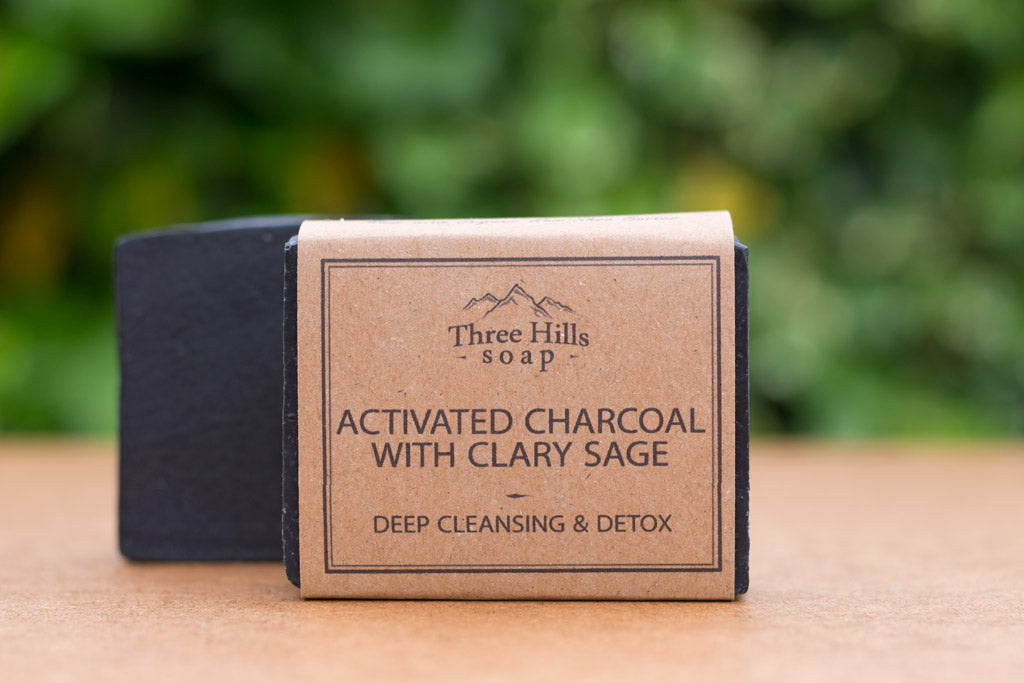 Three Hills Soap - Activated Charcoal with Clary Sage Soap