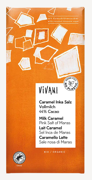 Vivani Organic Caramel & Pink Salt Milk Chocolate