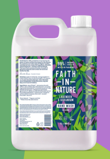 Faith in Nature Lavender & Geranium Hand Wash - Refill 100ml
